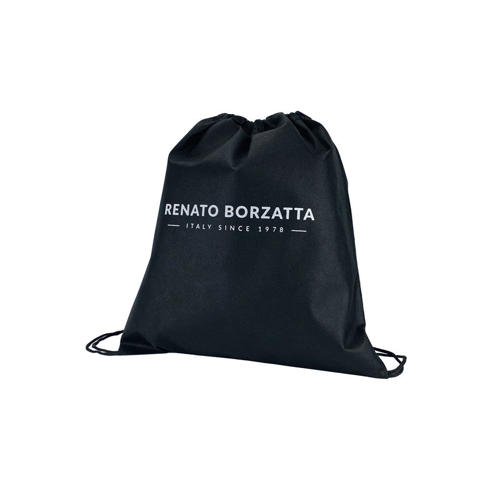 Italian Leather & Nylon Shoulder Bag — Blue
