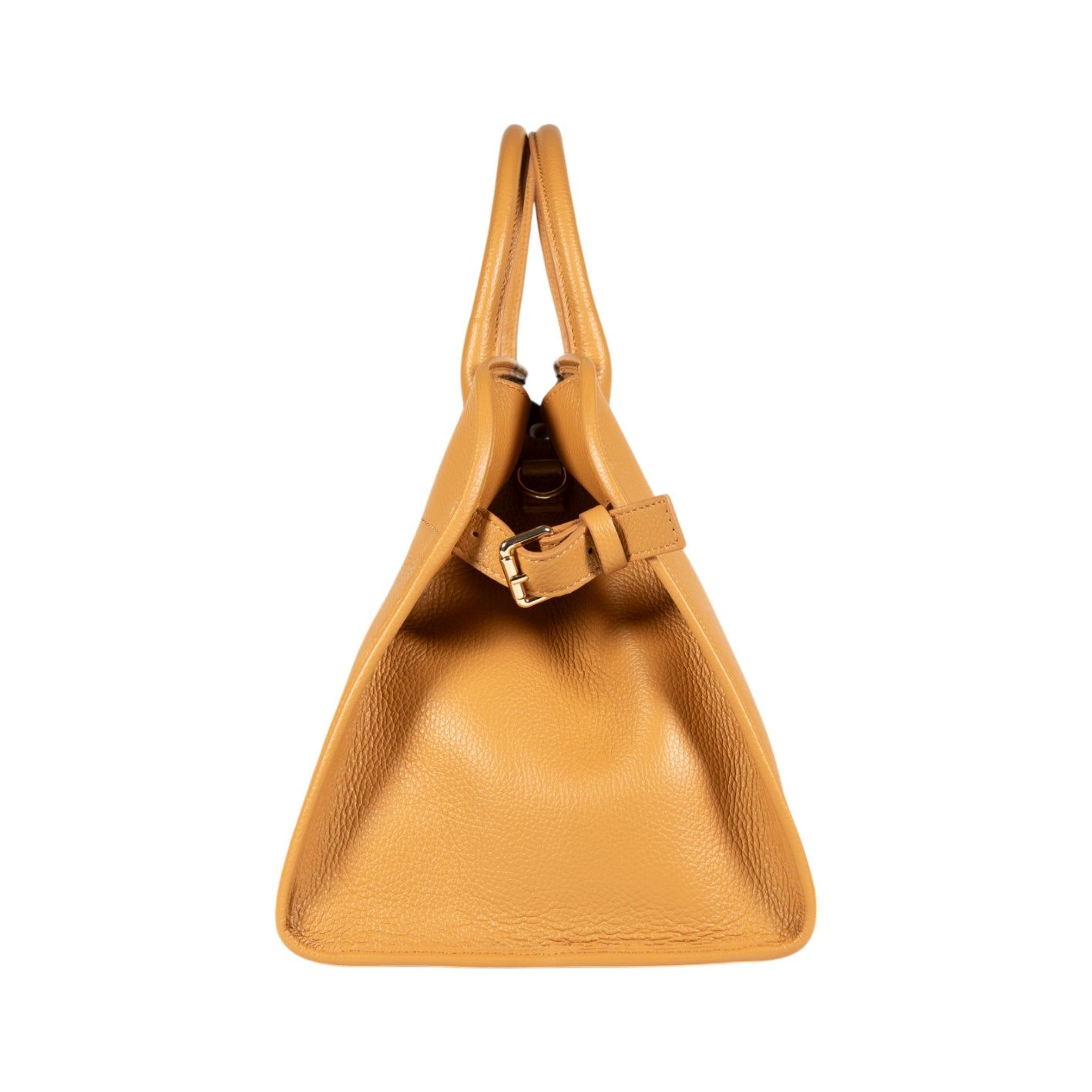 FRIDA Large Italian Leather Handbag — Natural Tan