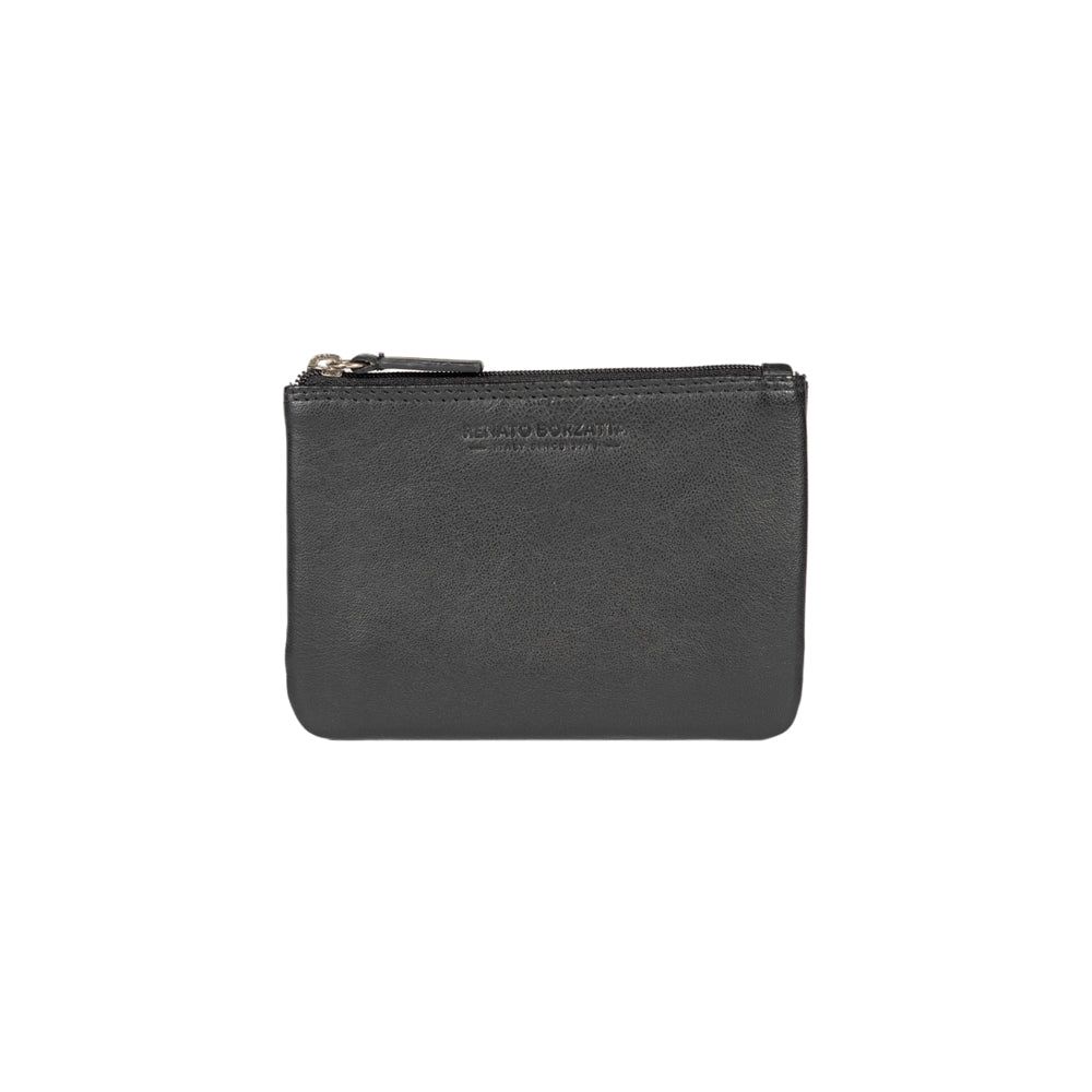 Italian Leather Key Holder & Coin Pouch RFID — Black