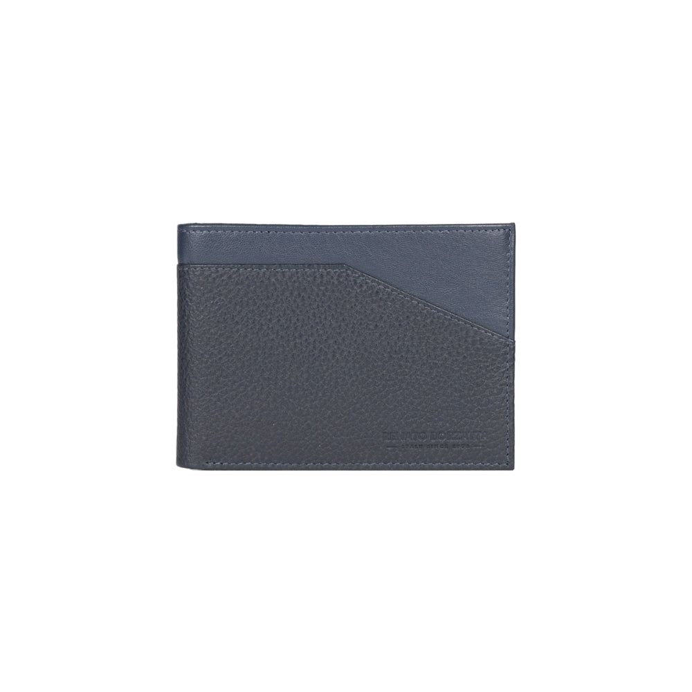 Men's Compact Italian Leather Wallet RFID — Blue