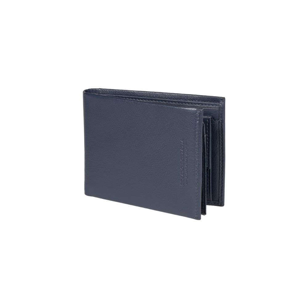 Men's Italian Leather Bifold Wallet — Blue