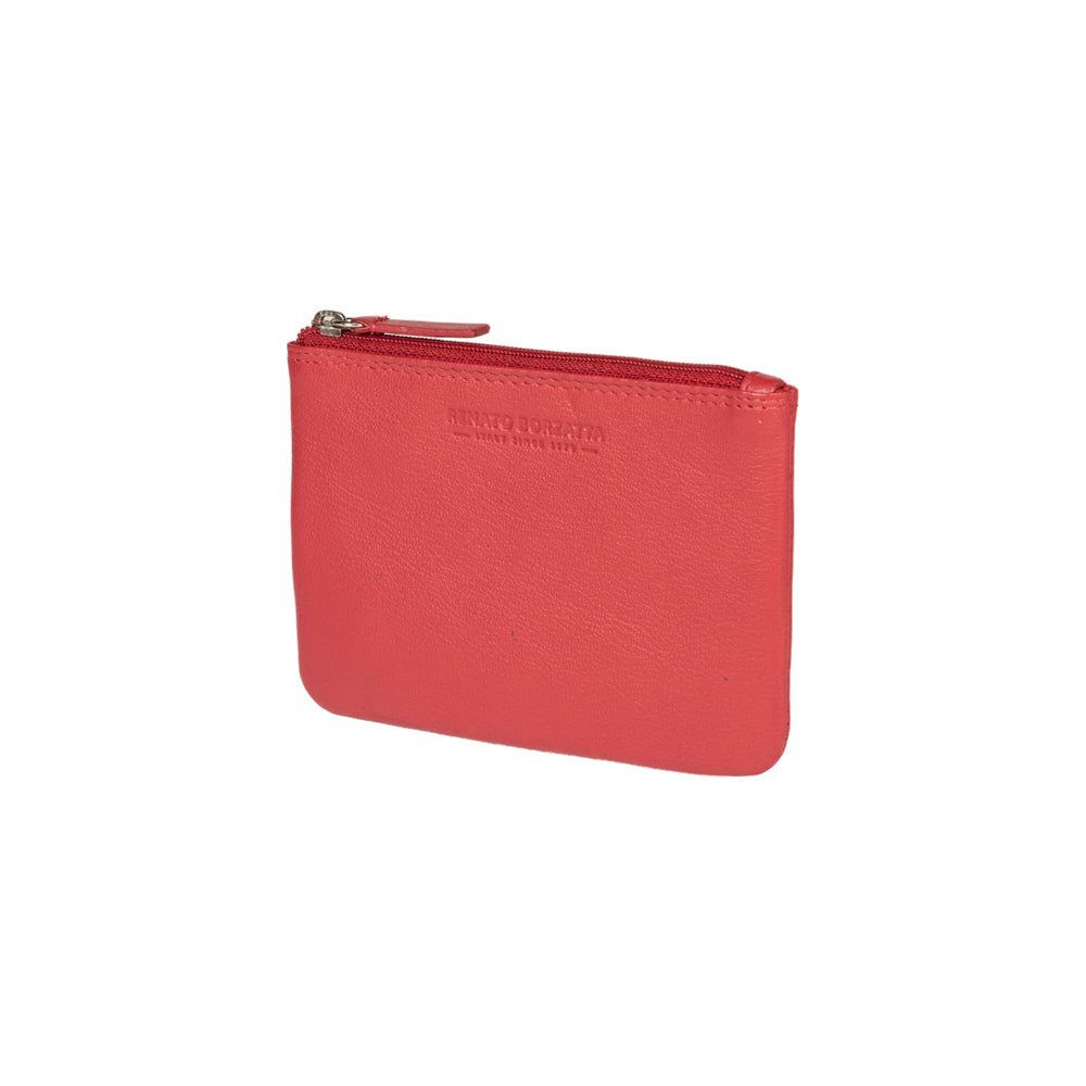 Italian Leather Key Holder & Coin Pouch RFID — Red