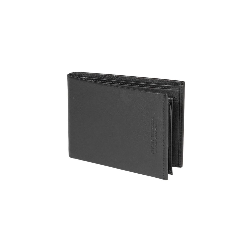 Men's Italian Leather Bifold Wallet — Black